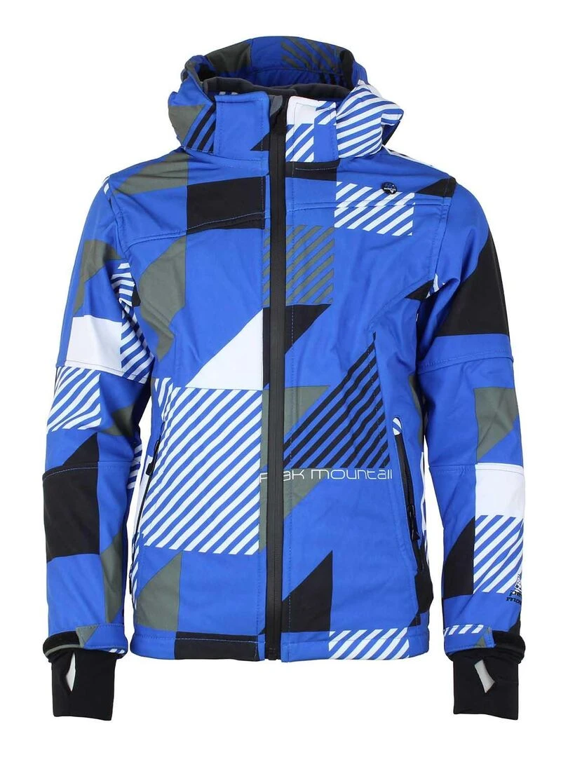 Blouson softshell garçon ECOVER PEAK MOUNTAIN Bleu Gris