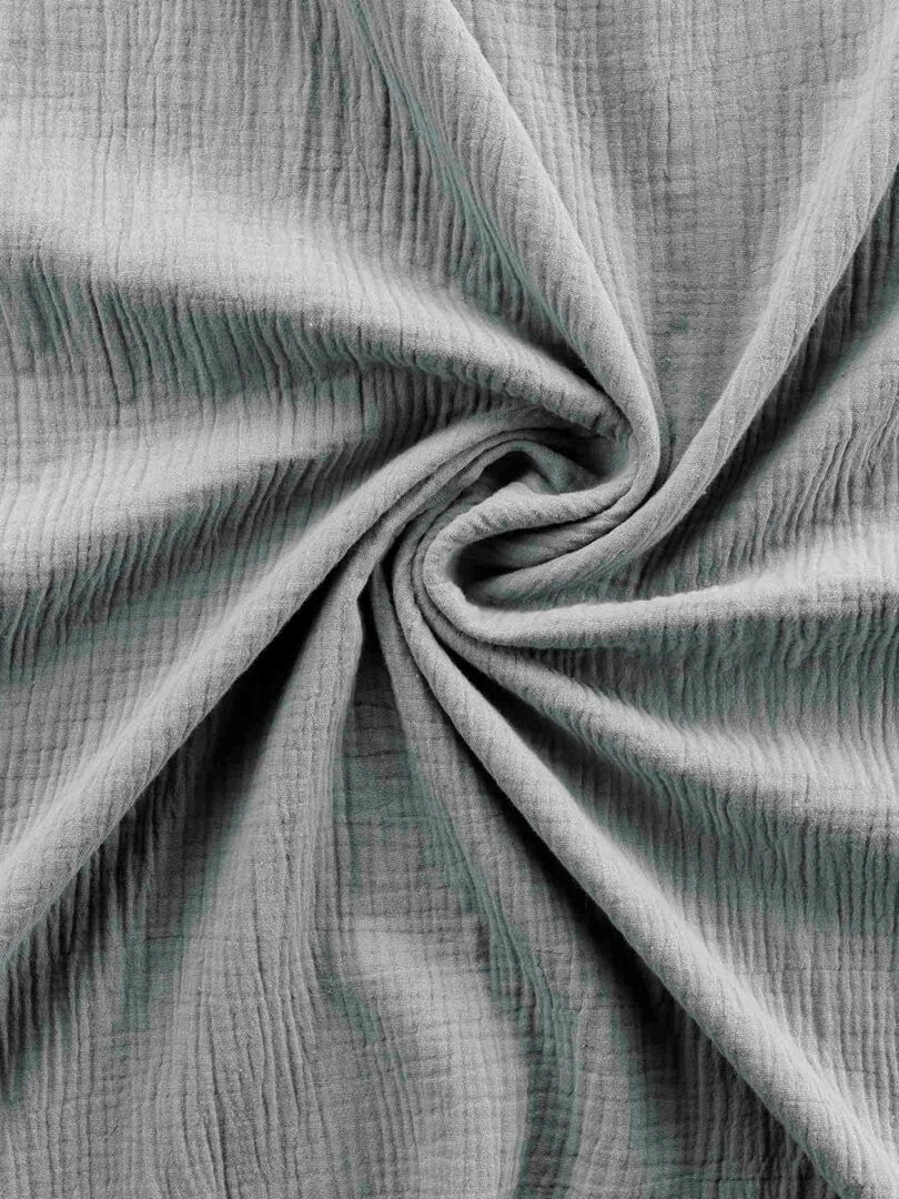 Parure 3 pièces Gaze de Coton Gris clair