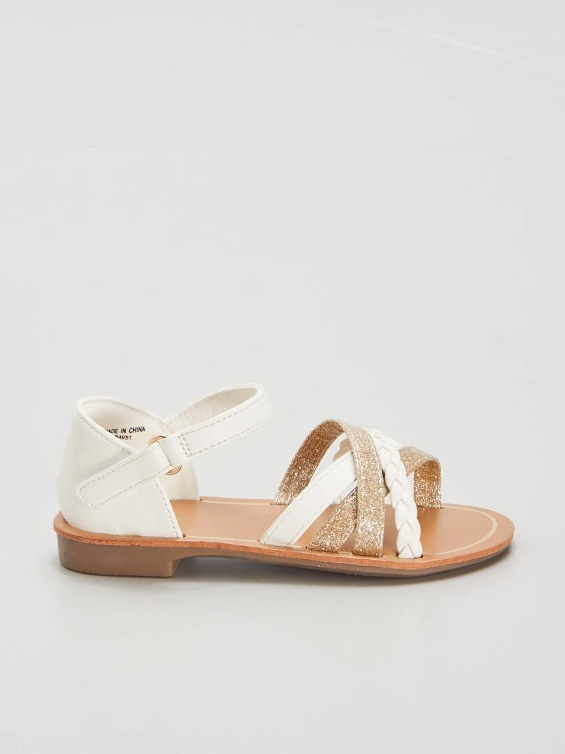 Sandales à brides fantaisies blanc