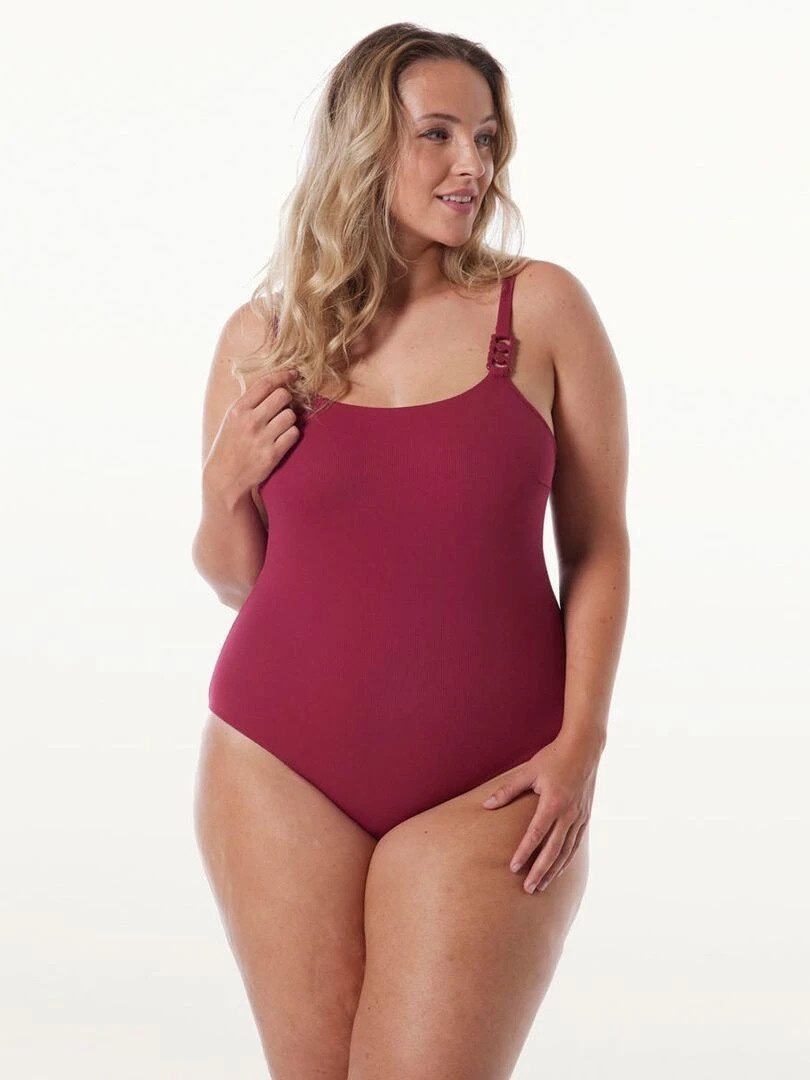 Maillot une pièce HIBISCUS   Brigitte Bardot Bain   Rouge