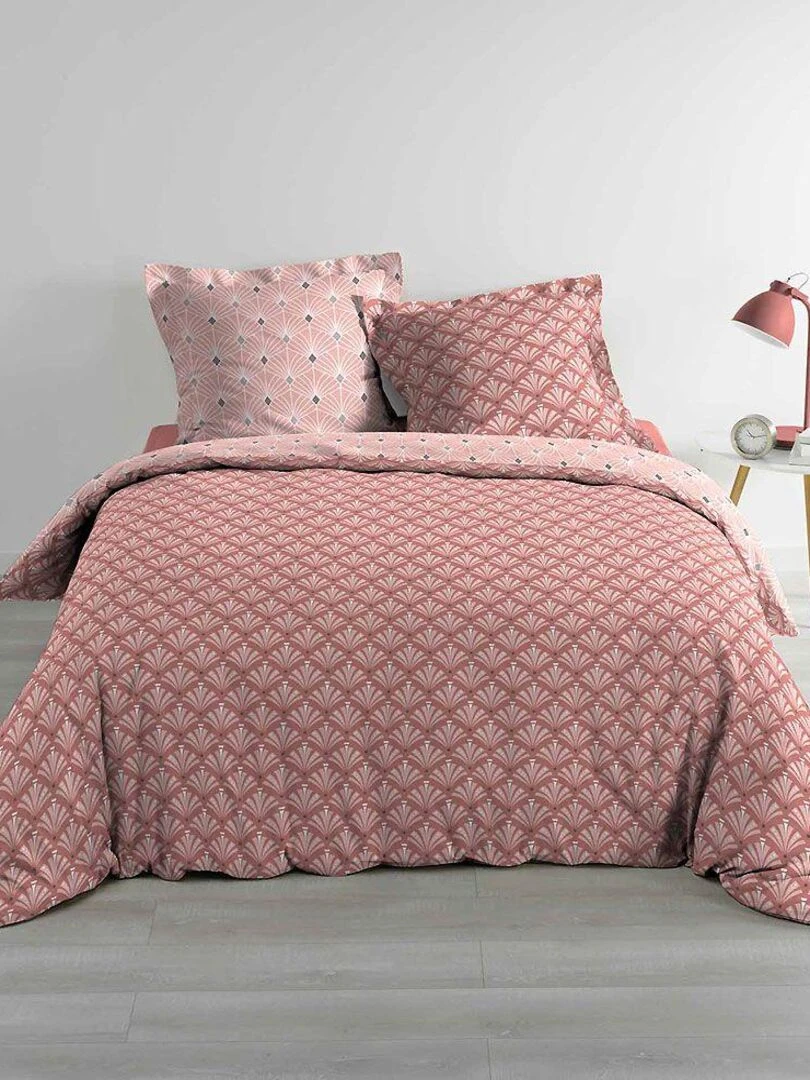 Housse de couette + 2 taies d'oreiller Meloe   Rose