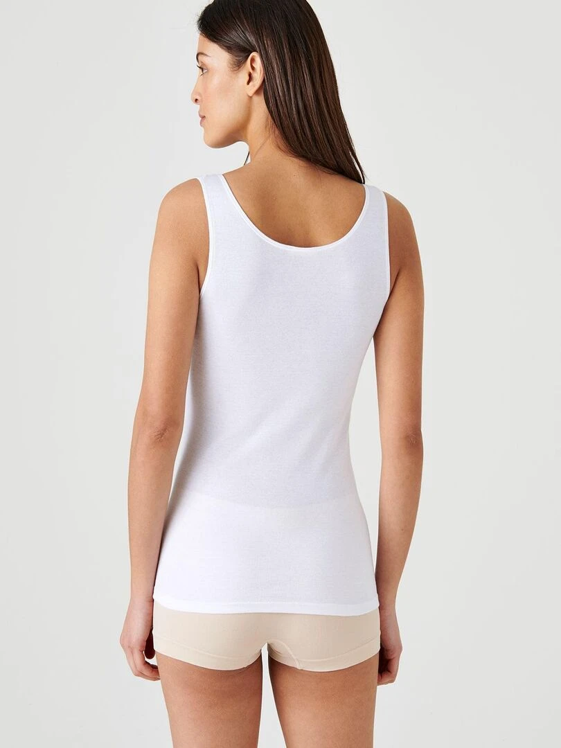 Débardeur Essential pur coton peigné   Damart   Blanc