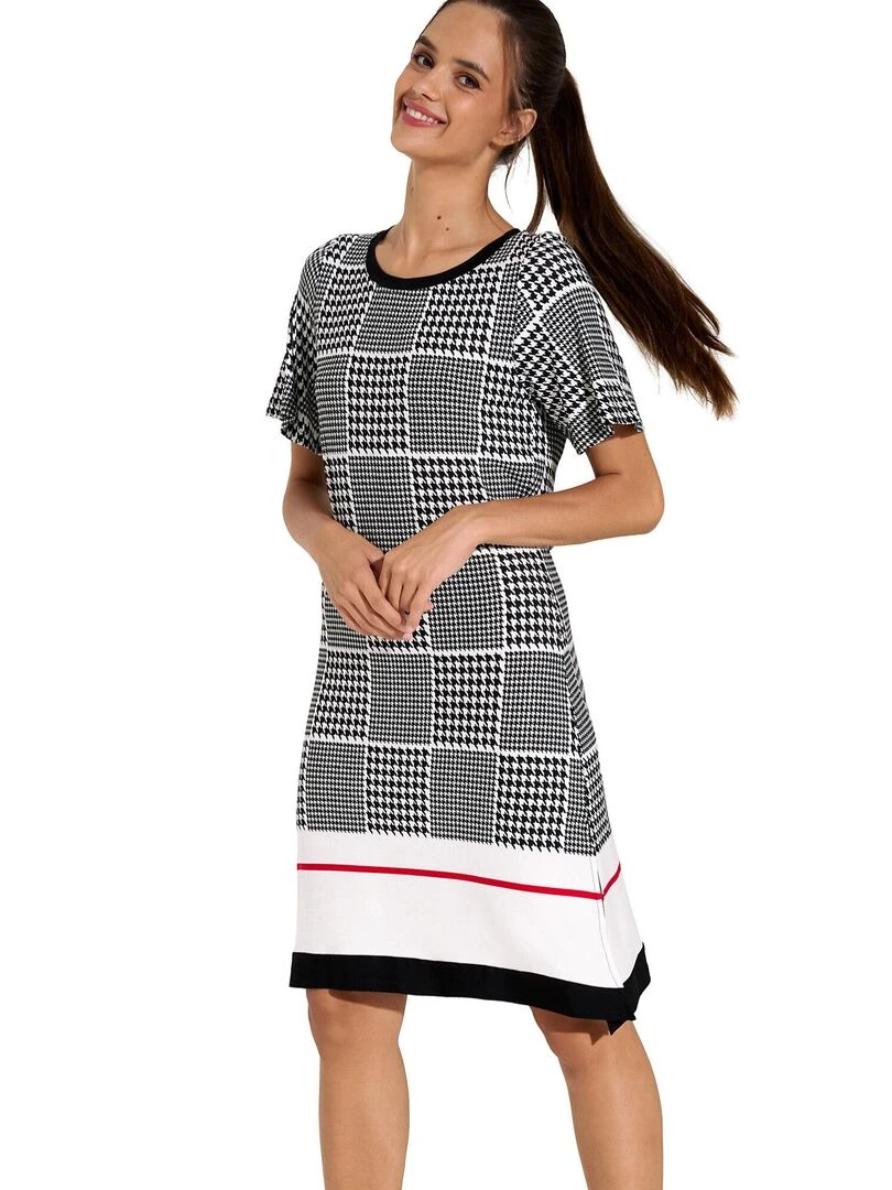 Robe estivale manches courtes Quito Noir