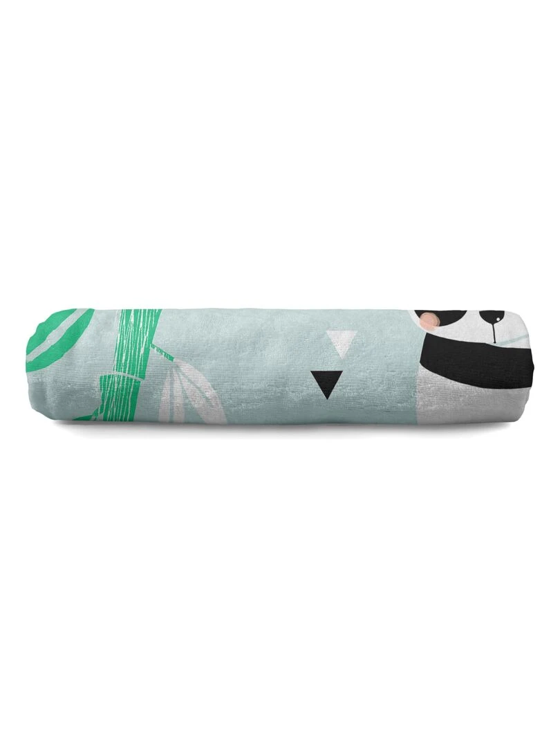 Serviette Panda garden blue "Happyfriday"   Blanc