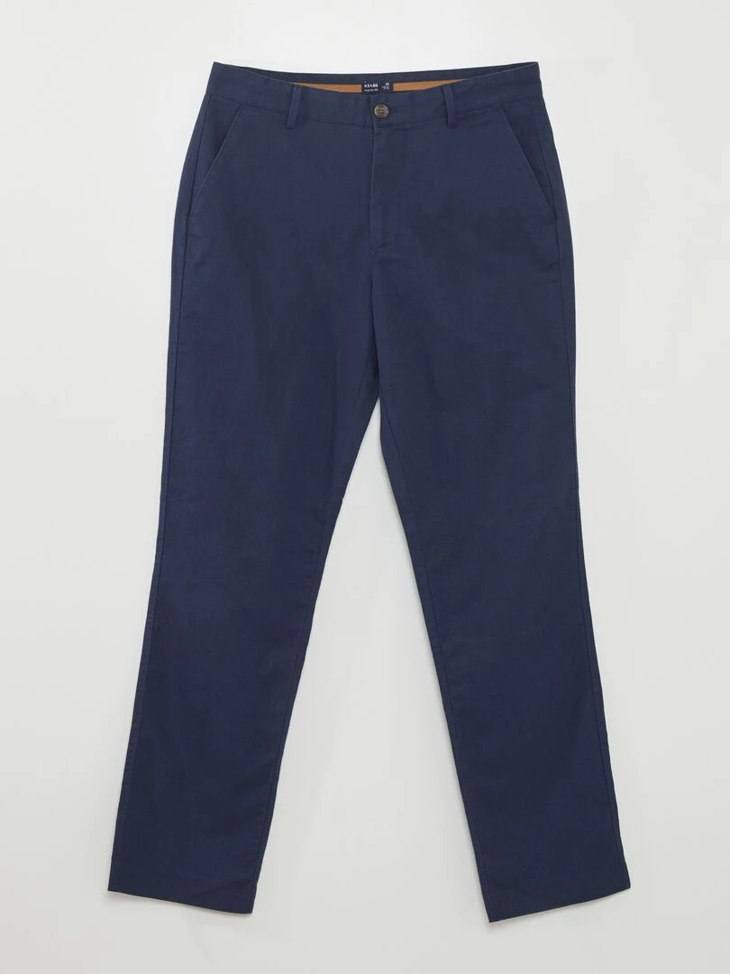 Pantalon chino droit Bleu marine