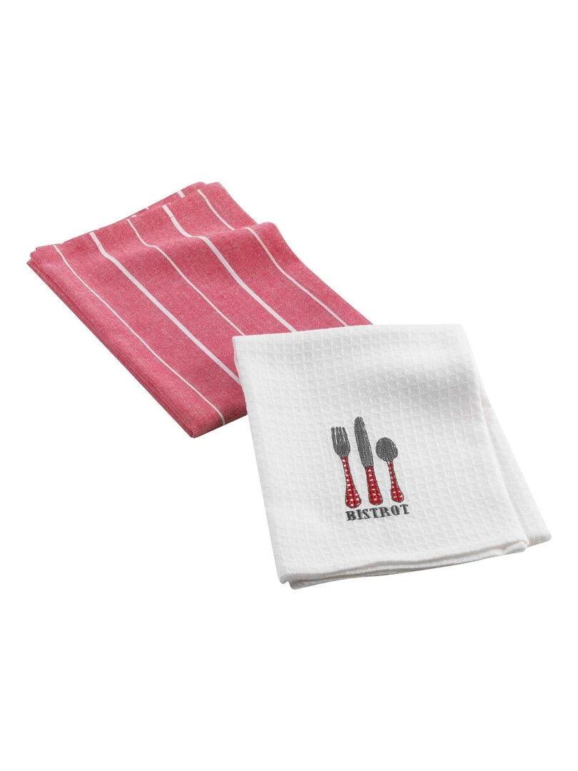 2 Serviettes torchons Bistrot Rouge