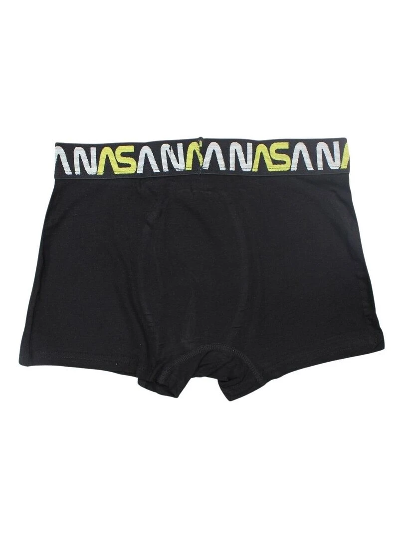 Nasa Boxer homme imprimé logo en coton Noir