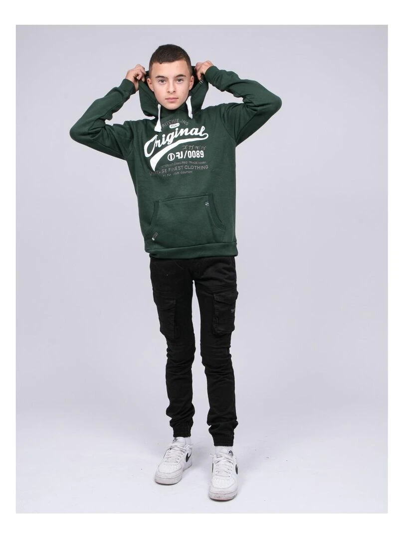 Sweat capuche WARLUZ J   Vert