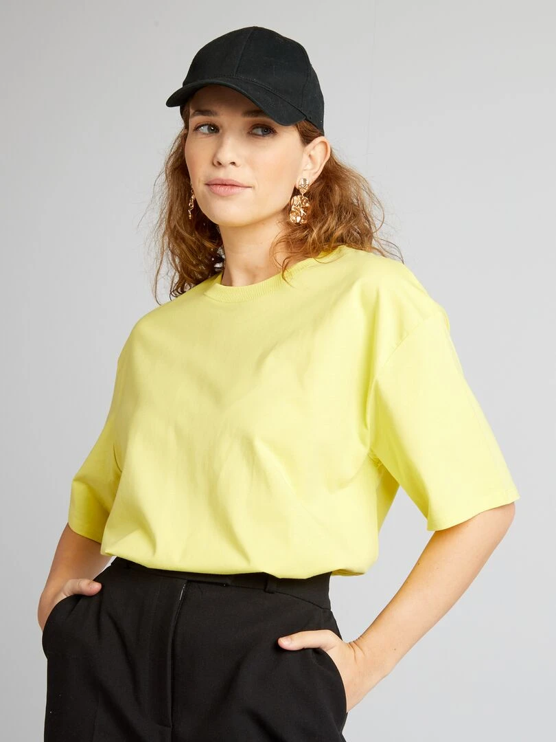 T shirt en maille jersey Tough Cotton™ Jaune