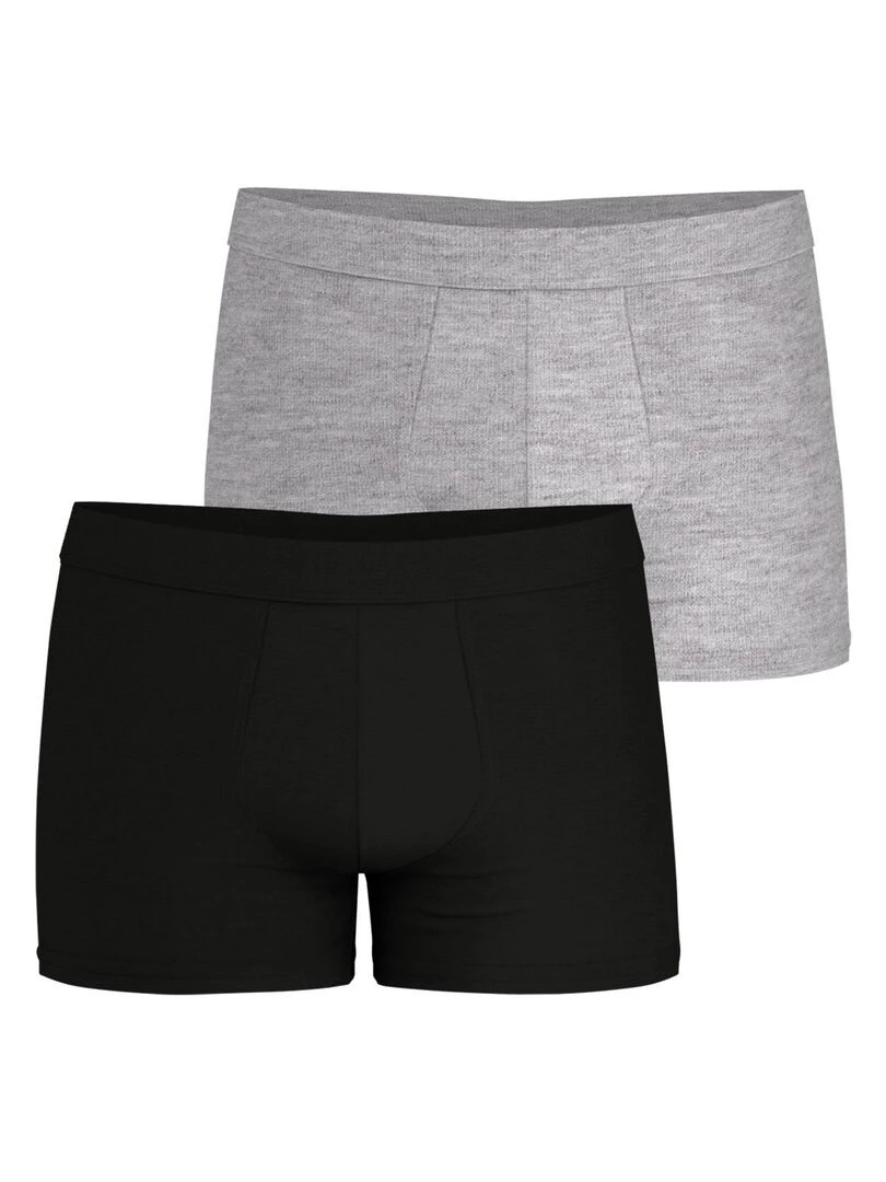 Lot de 2 boxers homme Fusion Noir Gris
