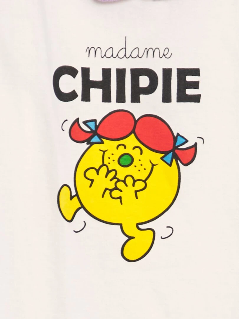 Pyjama court 'madame Chipie' 2 pièces Blanc