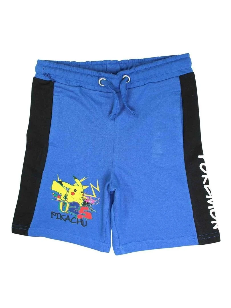 Pokemon Short garçon imprimé Pokemon en coton Bleu marine