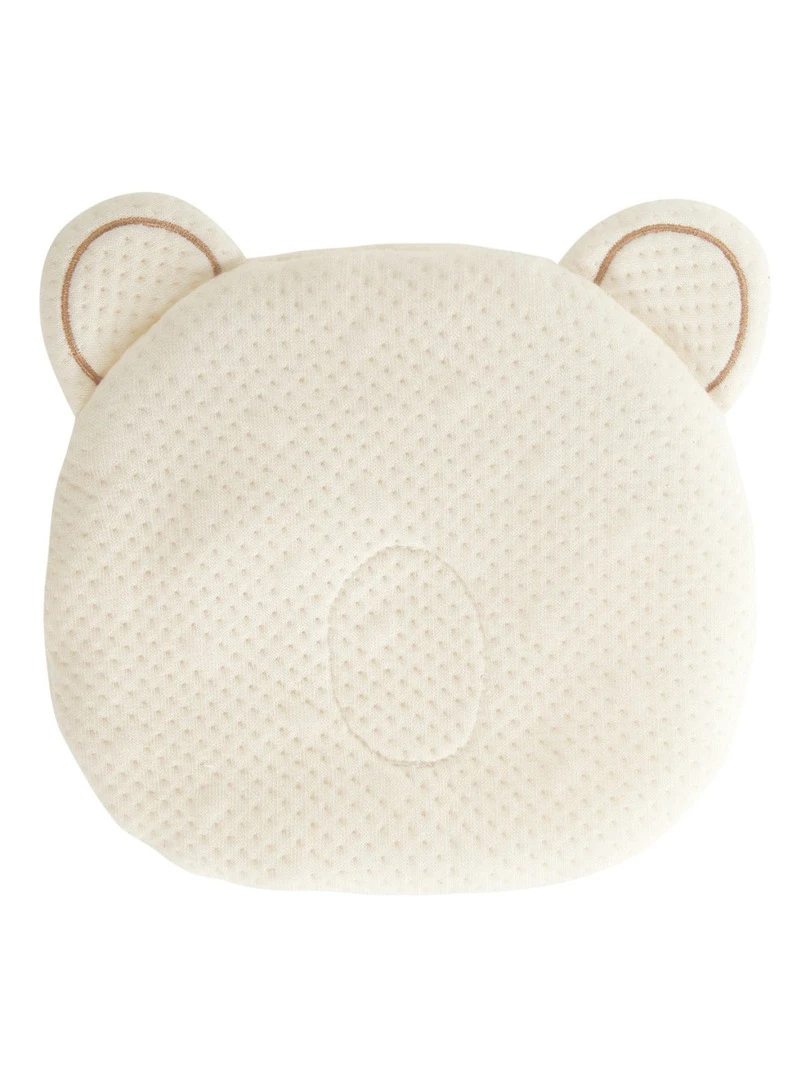Candide Housse coussin cale tête bébé P'tit Panda Coton bio Ecru
