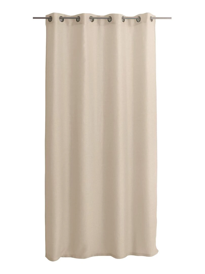 Voilage uni ajouré à œillets   Beige