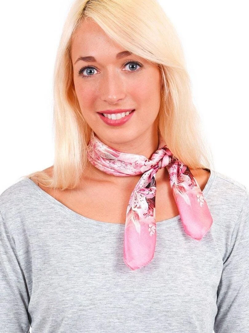 Carré de soie Piccolo Lyséa   Rose