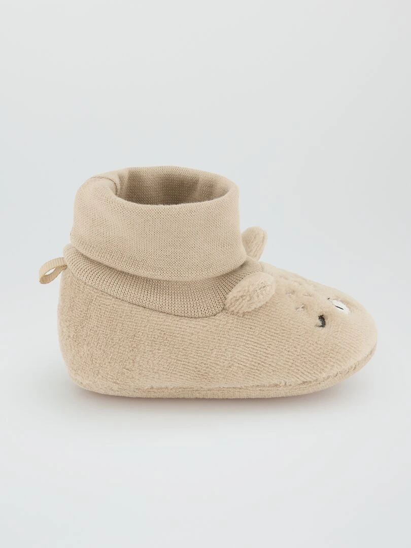 Chaussons 'Ours' Beige