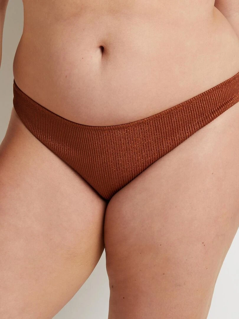 Maillot de bain slip midi Magma RougeGorge Lingerie Marron