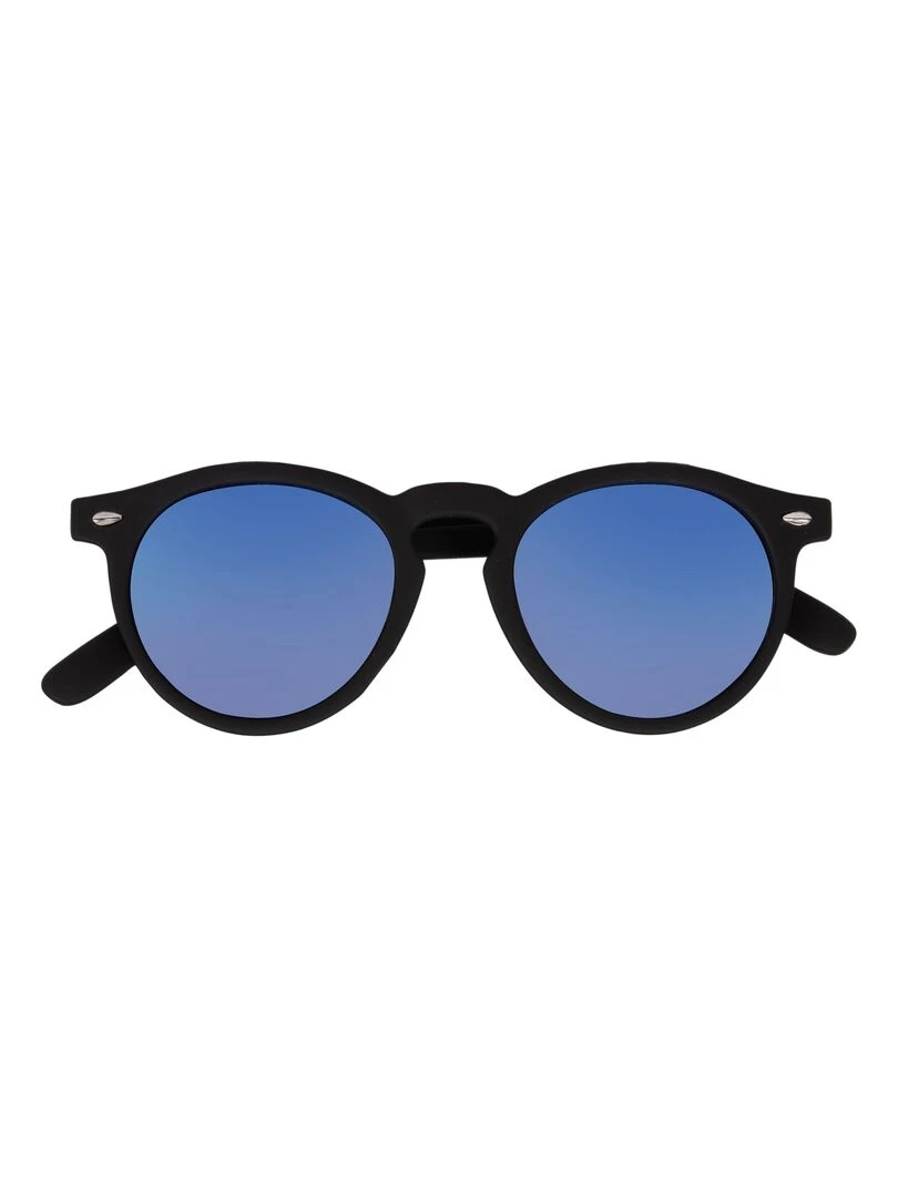 Lunettes de soleil 10 12 ans Ronde Noir Noir