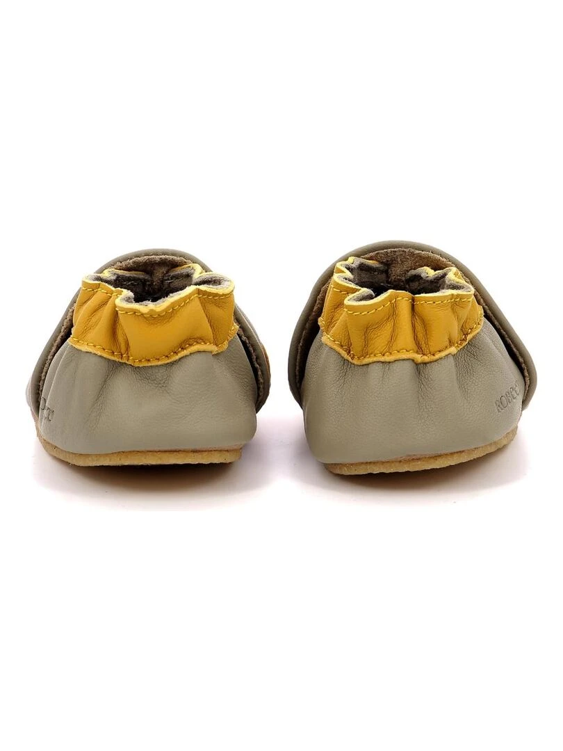 Chaussons Cuir Tiger Nap Crp   Kaki