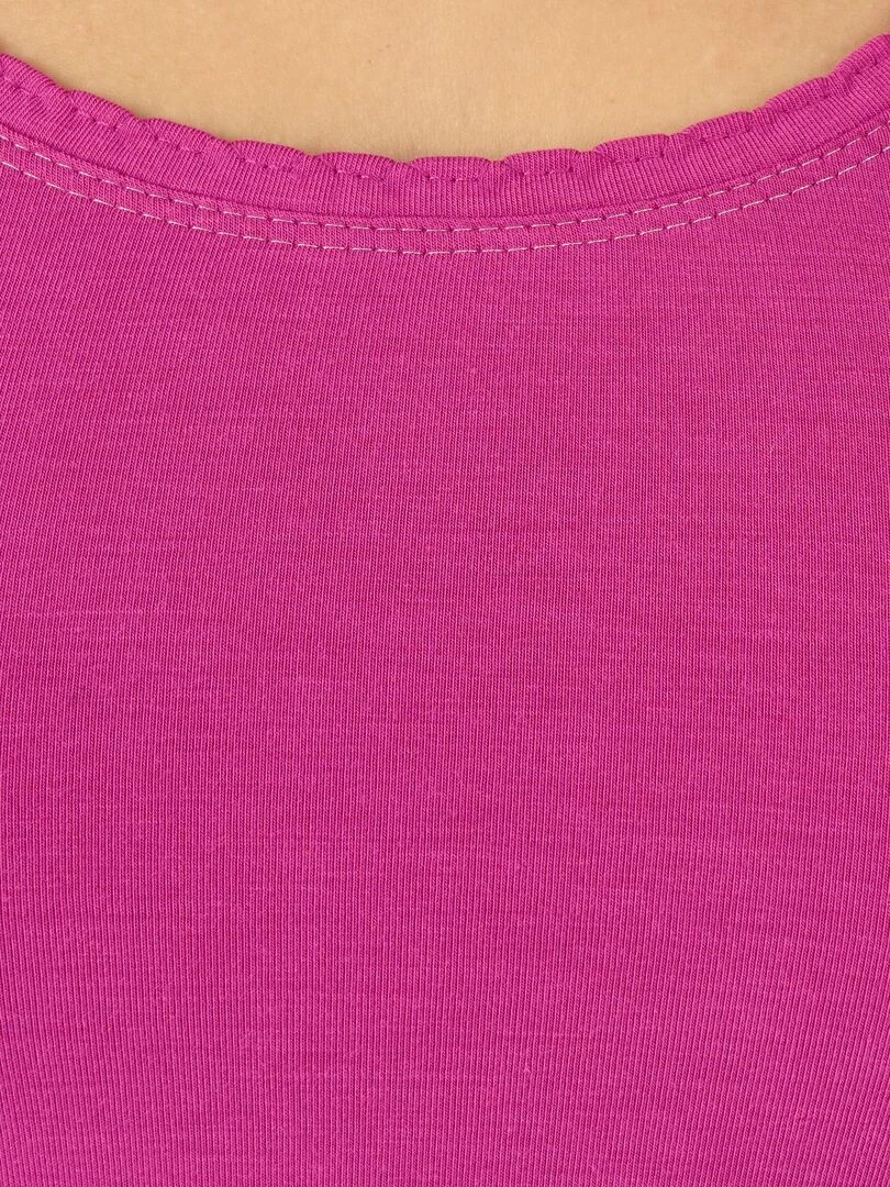 T shirt manches courtes thermorégulant Evolutyl Damart Rose framboise