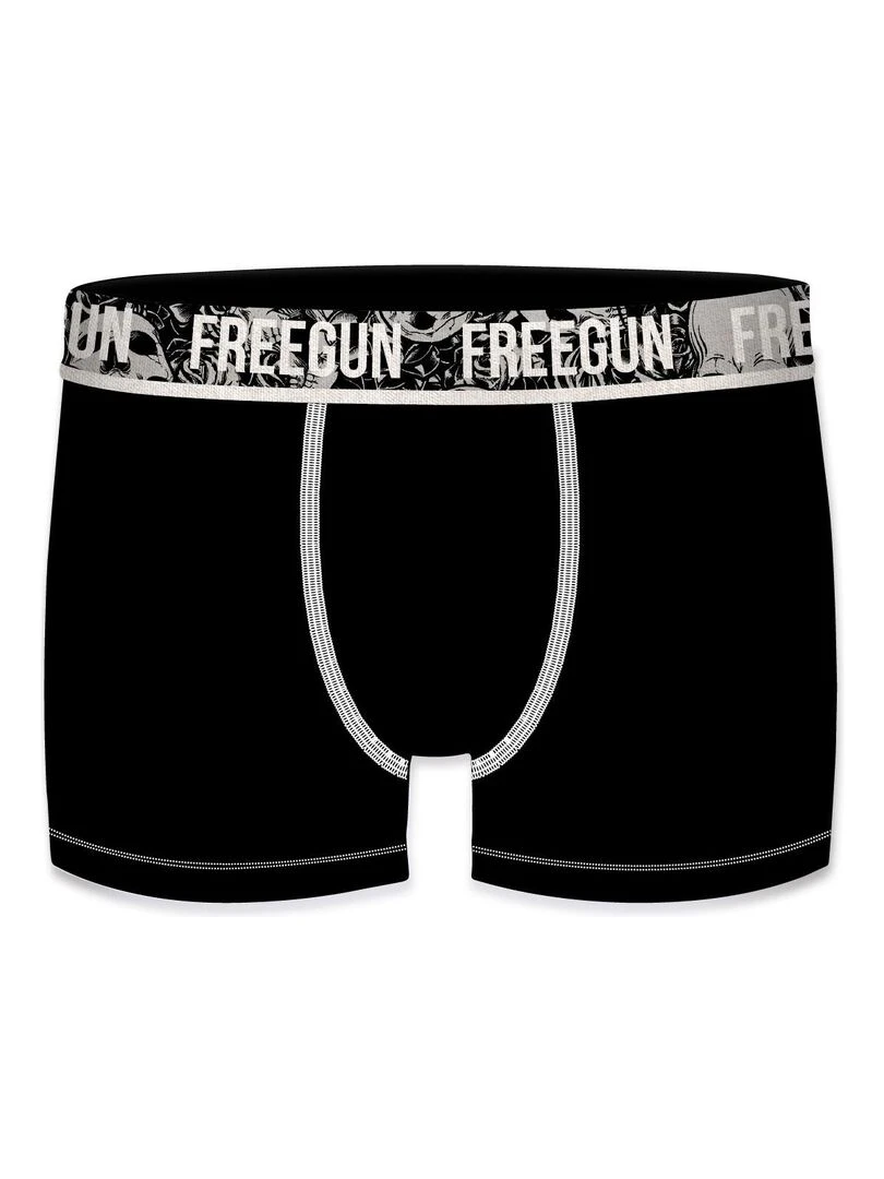 Lot de 4 Boxers garçon en coton Freegun   Noir