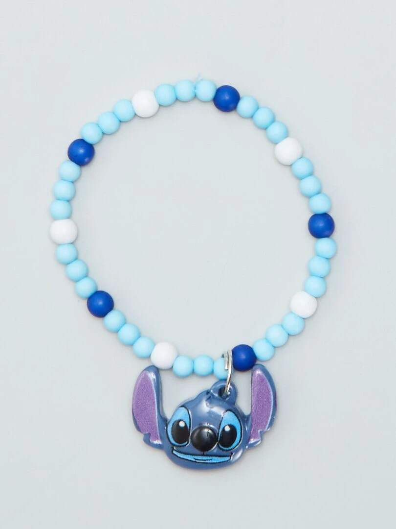 Lot de 2 bracelets perles 'Stitch' Bleu
