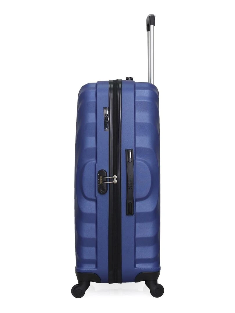 Lot de 4 Valises Rigides Grand Format  Taille Moyenne  Cabine et Cabine XXS LAGOS M   Bleu marine