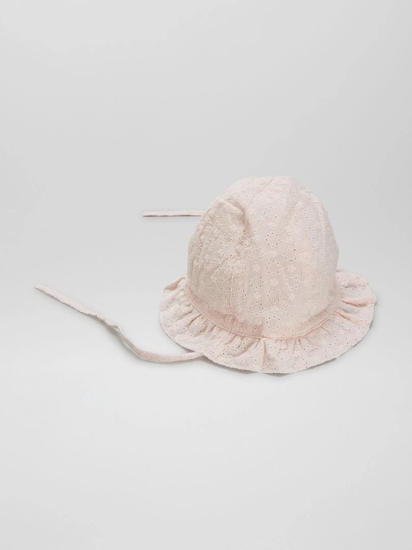Bob en broderies anglaises Rose