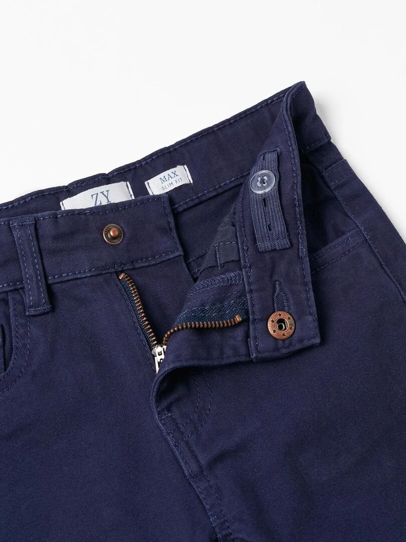 Pantalon en sergé de coton pour garçon 'Skinny'  PICASSO   Bleu foncé