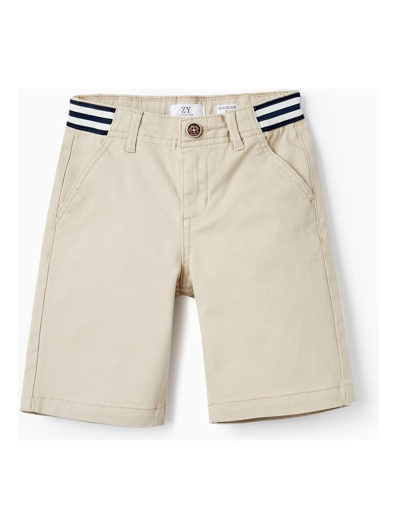 Shorts Midi en Coton pour Garçon ATLANTIC COMPANY Beige clair