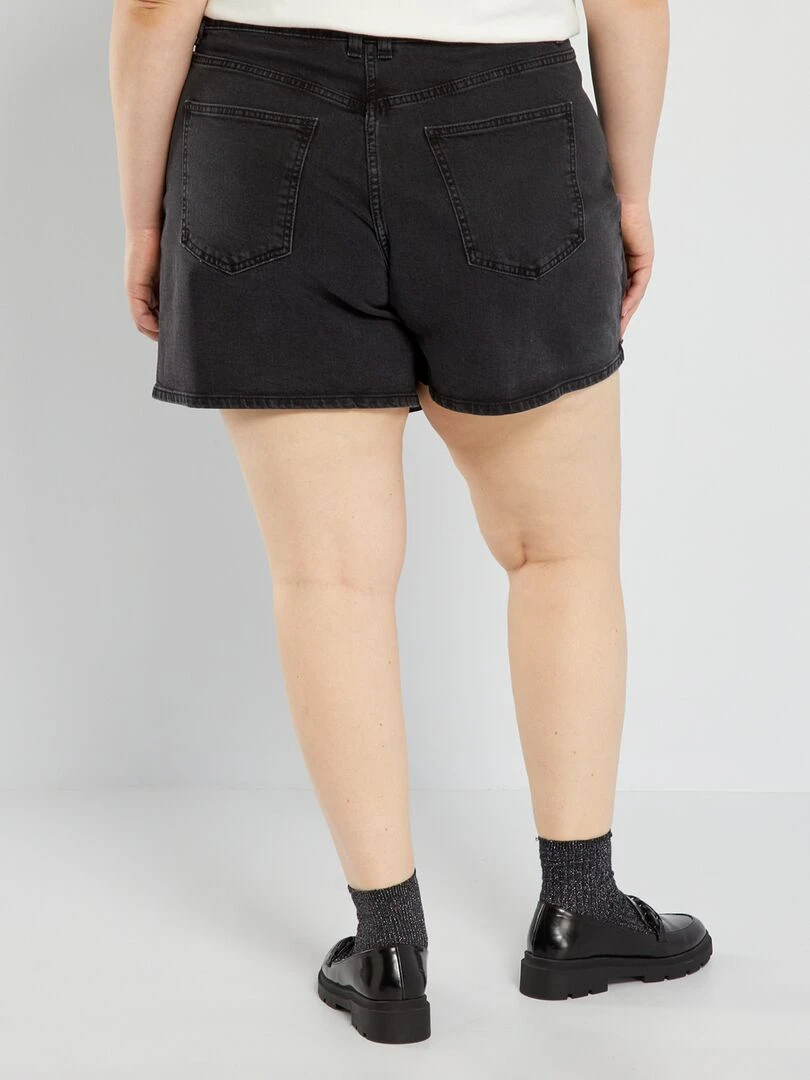 Jupe short en denim   Noir