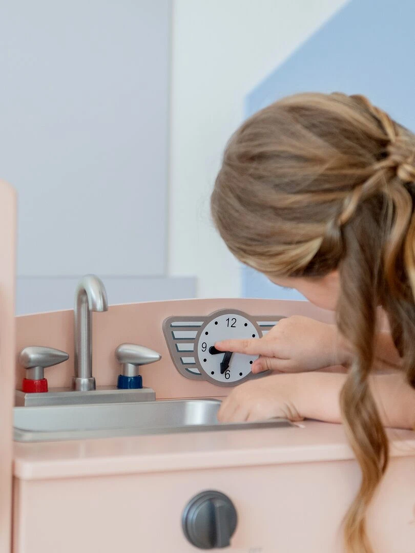 Cuisine enfant Little Chef dinette en bois rose fille garçon jeux TD 11413P   N/A