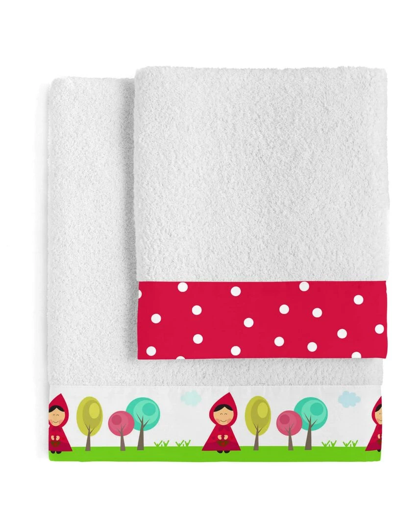 Lot de serviettes Grandma "Happyfriday" Blanc