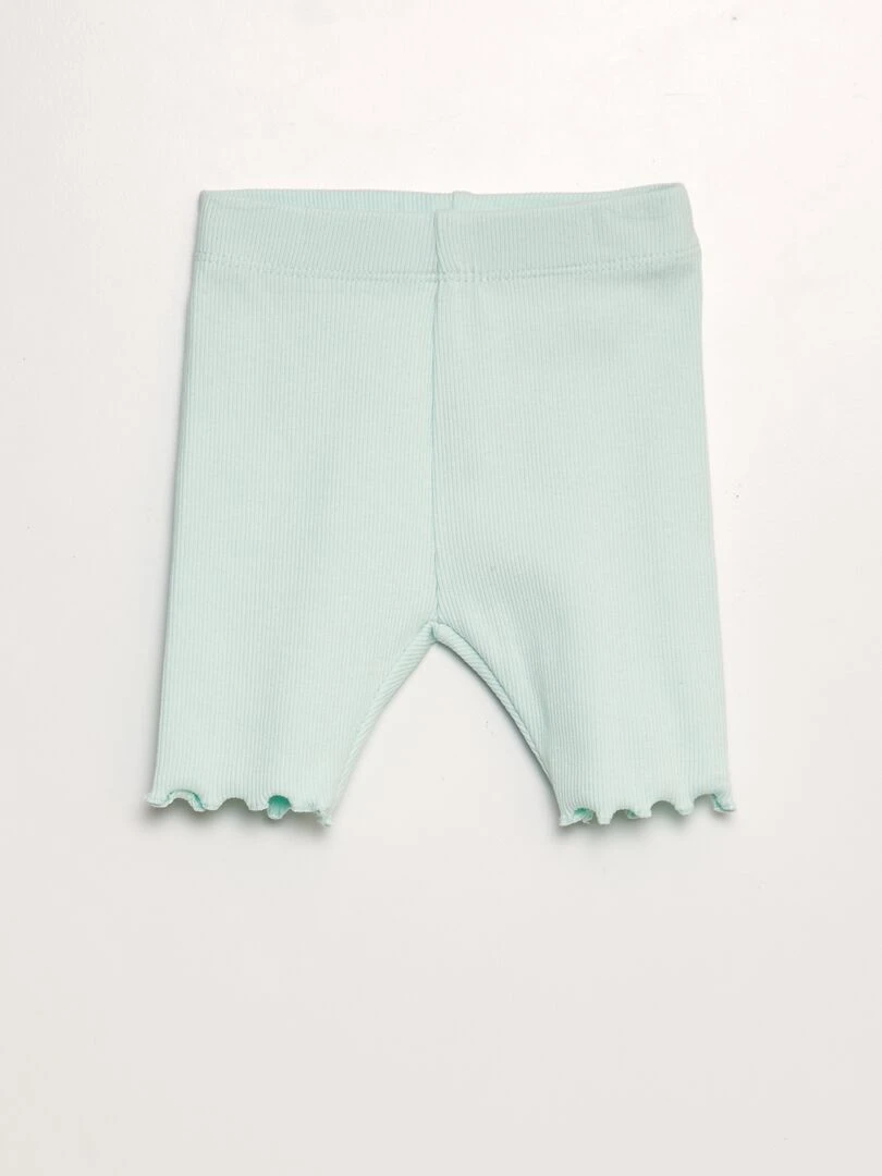Short cycliste côtelé Vert