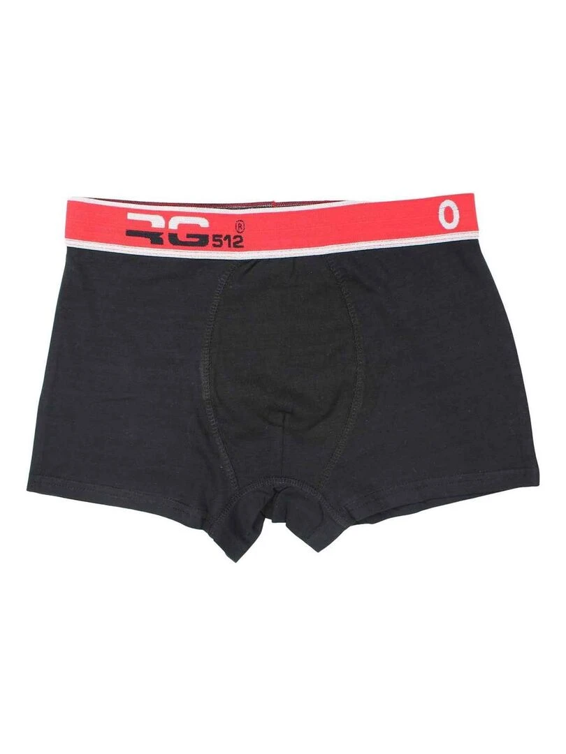 RG512 Sous vetement homme imprimé logo en coton Noir