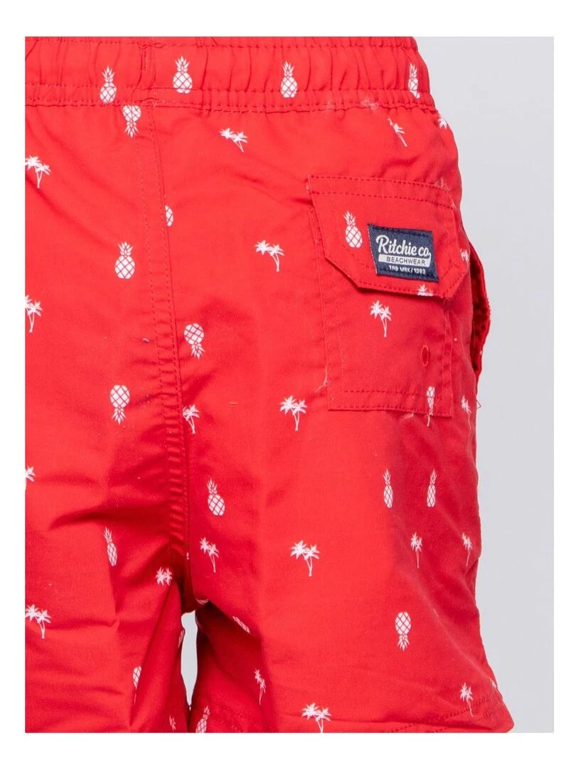 Short de bain GIORGIO J   Rouge