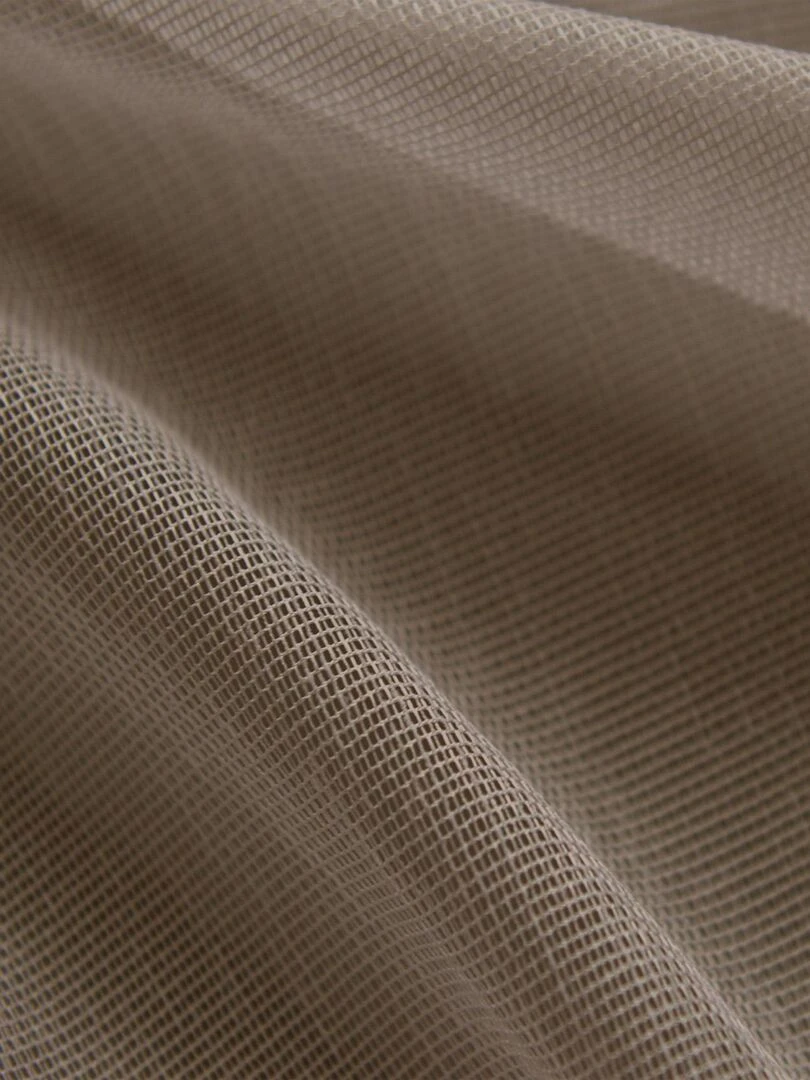 Voilage en étamine fantaisie à oeillet   Marron tabac