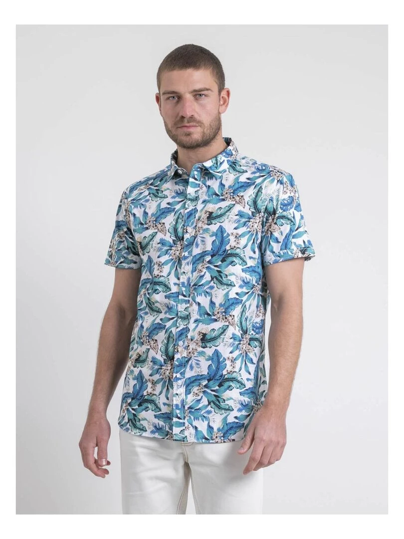 Chemise manches courtes pur coton DIRIDIC Blanc
