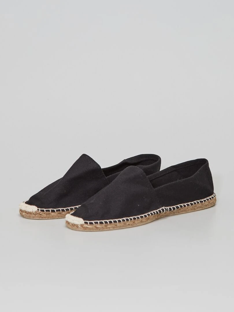 Espadrilles en toile   noir