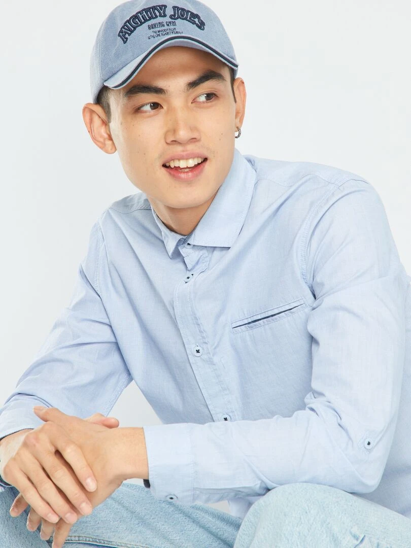 Chemise en chambray bleu