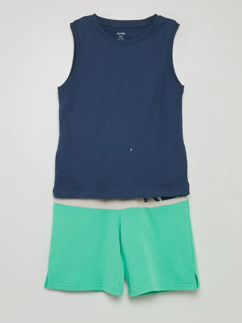 Ensemble débardeur short 2 pièces Vert