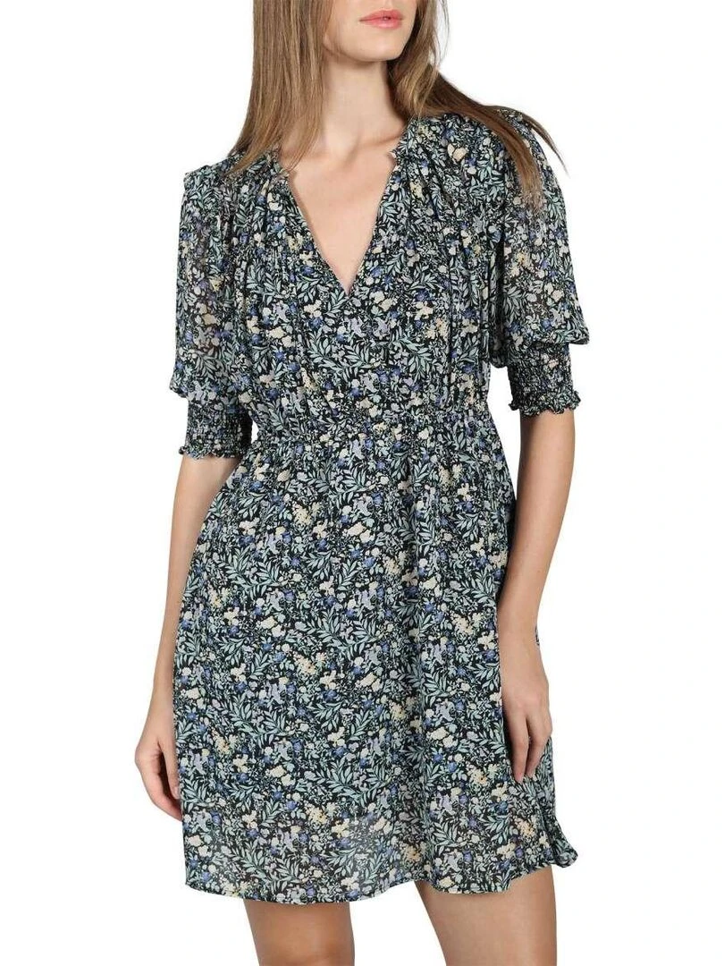 CHATTAWAK Robe courte droite Noir