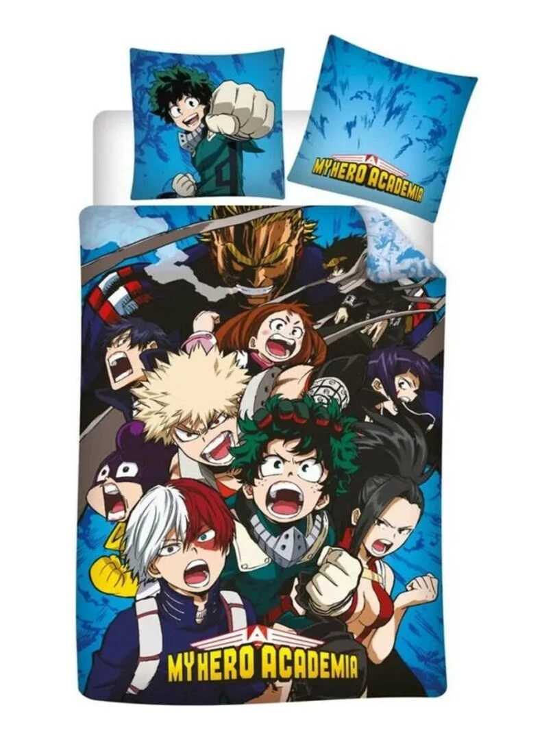 Parure de Lit Enfant Coton My Hero Academia Bleu