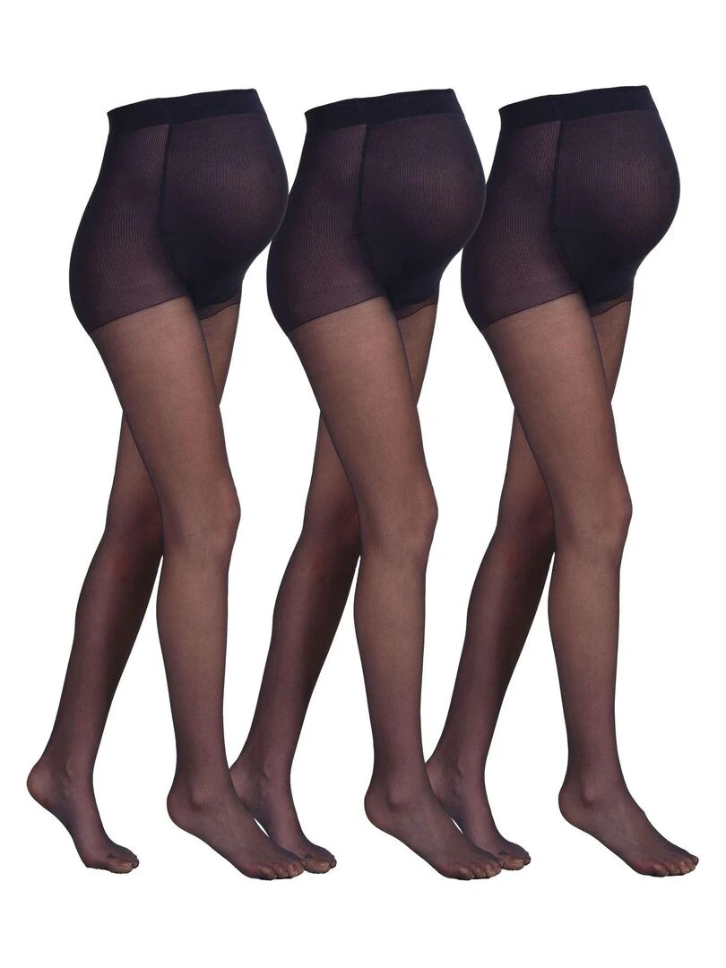 3 Pack Collants de grossesse transparant confortables 20den Bleu marine