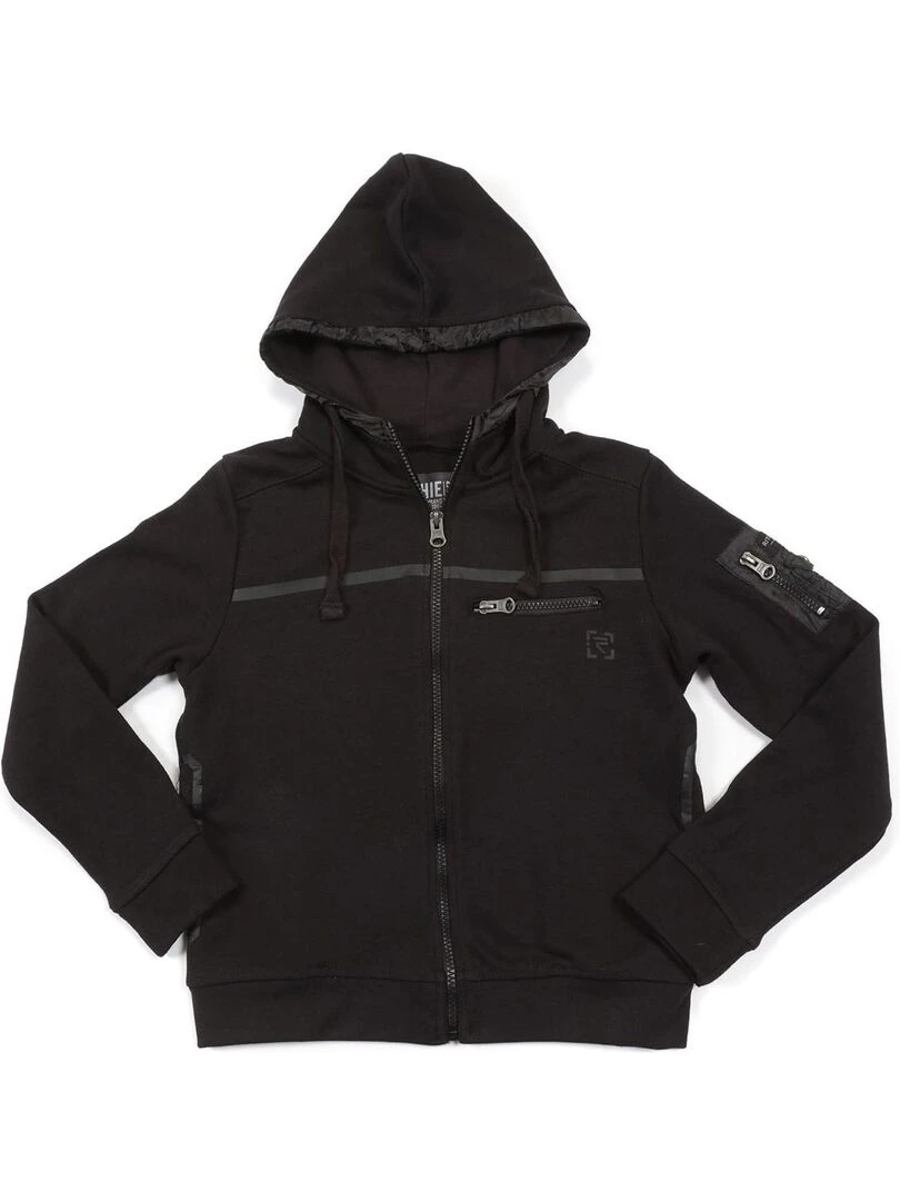 SWEAT ZIPPE CAPUCHE WILEY BOY Noir