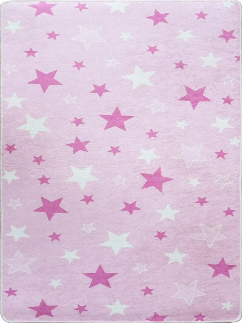 Tapis Enfant Etoile Rose Rose
