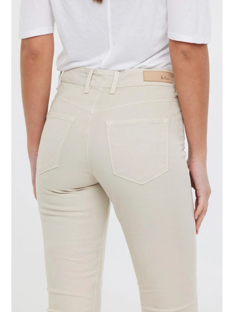 Lee Cooper   Pantalon coton slim JAZIA   Beige sable