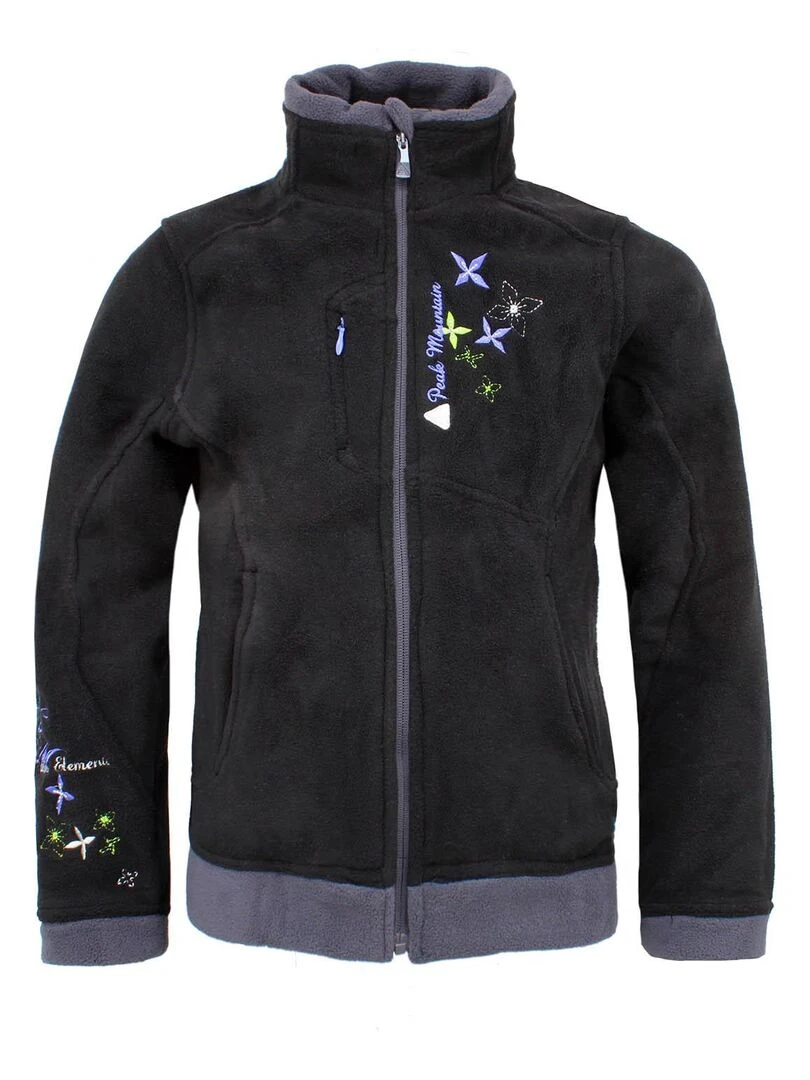 Blouson polaire fille FARIL PEAK MOUNTAIN Noir Noir