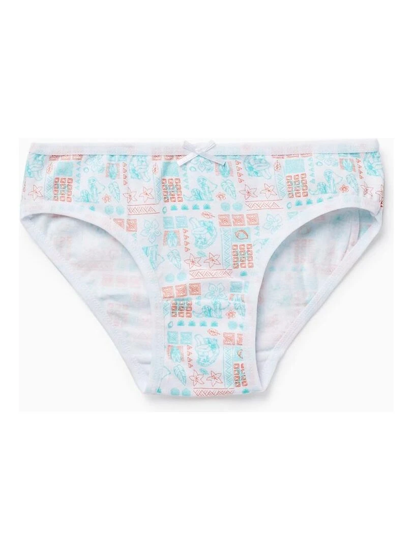 Pack 5 Culottes pour Fille 'Moana' DISNEY PRINCESSES Blanc