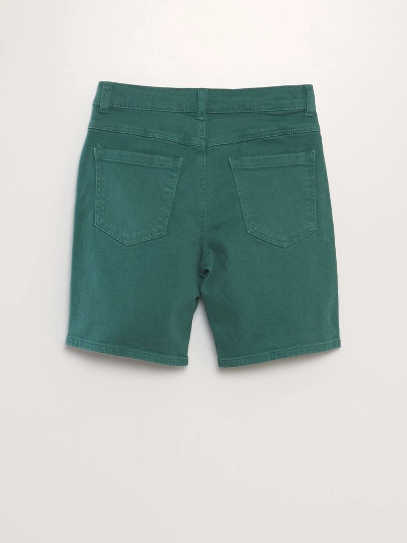 Bermuda en jean Vert sapin